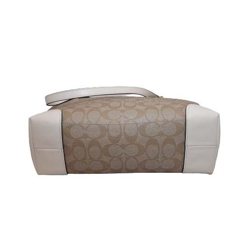 Coach Signature Collection Beige & White Tote | Brand New |