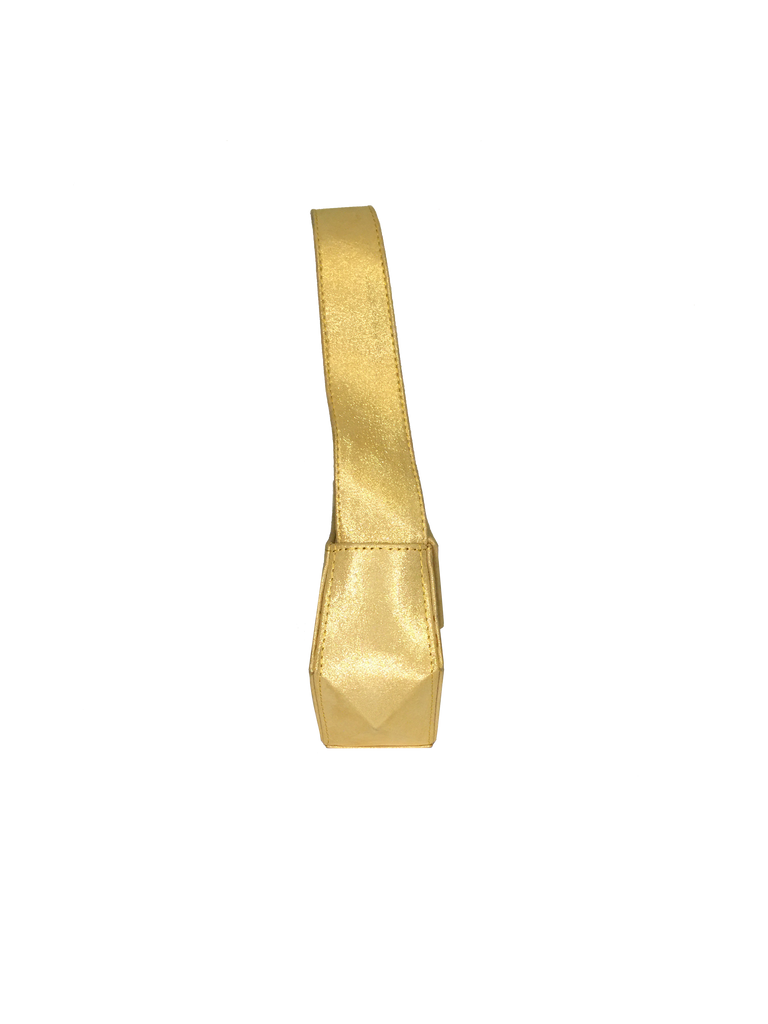 Warp Glisten Yellow Leather Baguette Bag | Sample |