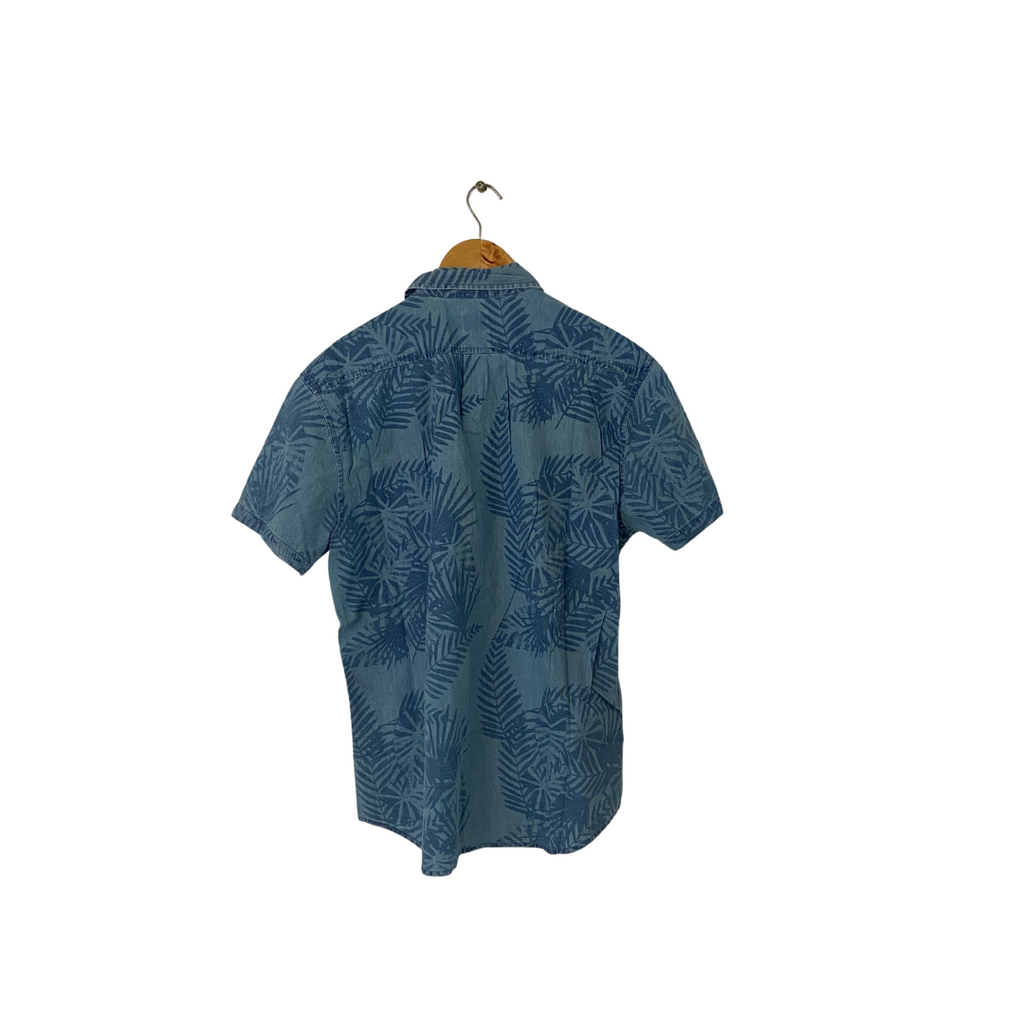 Lee Blue Leaf Print Men's Shirt | Brand New |