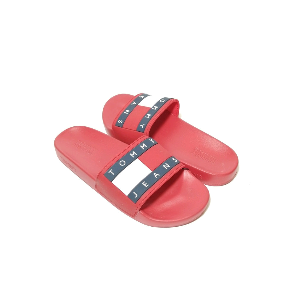 Tommy Hilfiger Red Slides 
