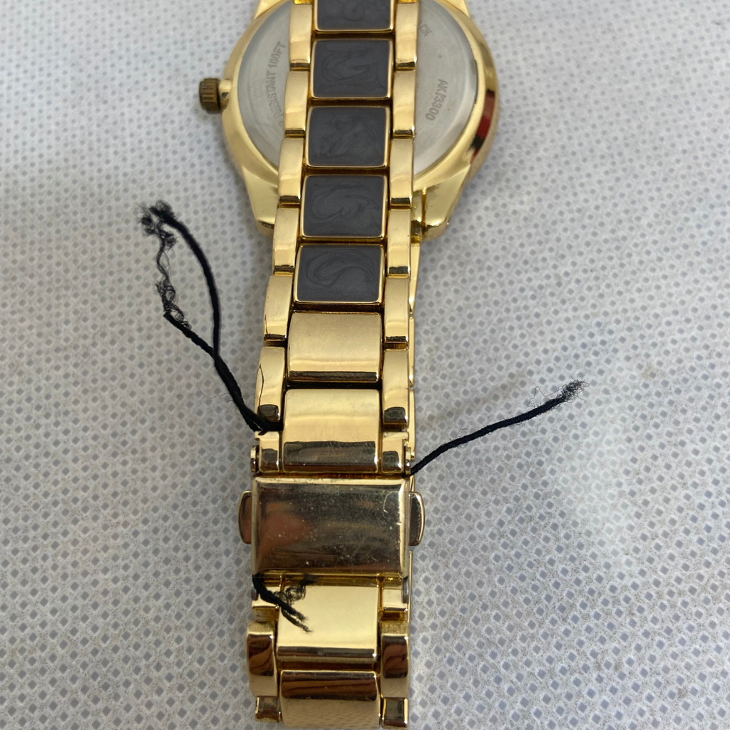 Anne Klein Gold & Blue Stainless Steel Watch | Pre Loved |