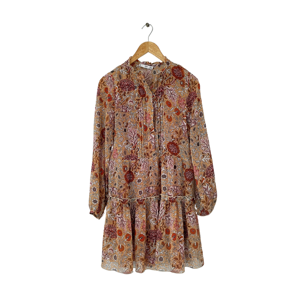 Mango Rust Floral Printed Dress | Gently Used |