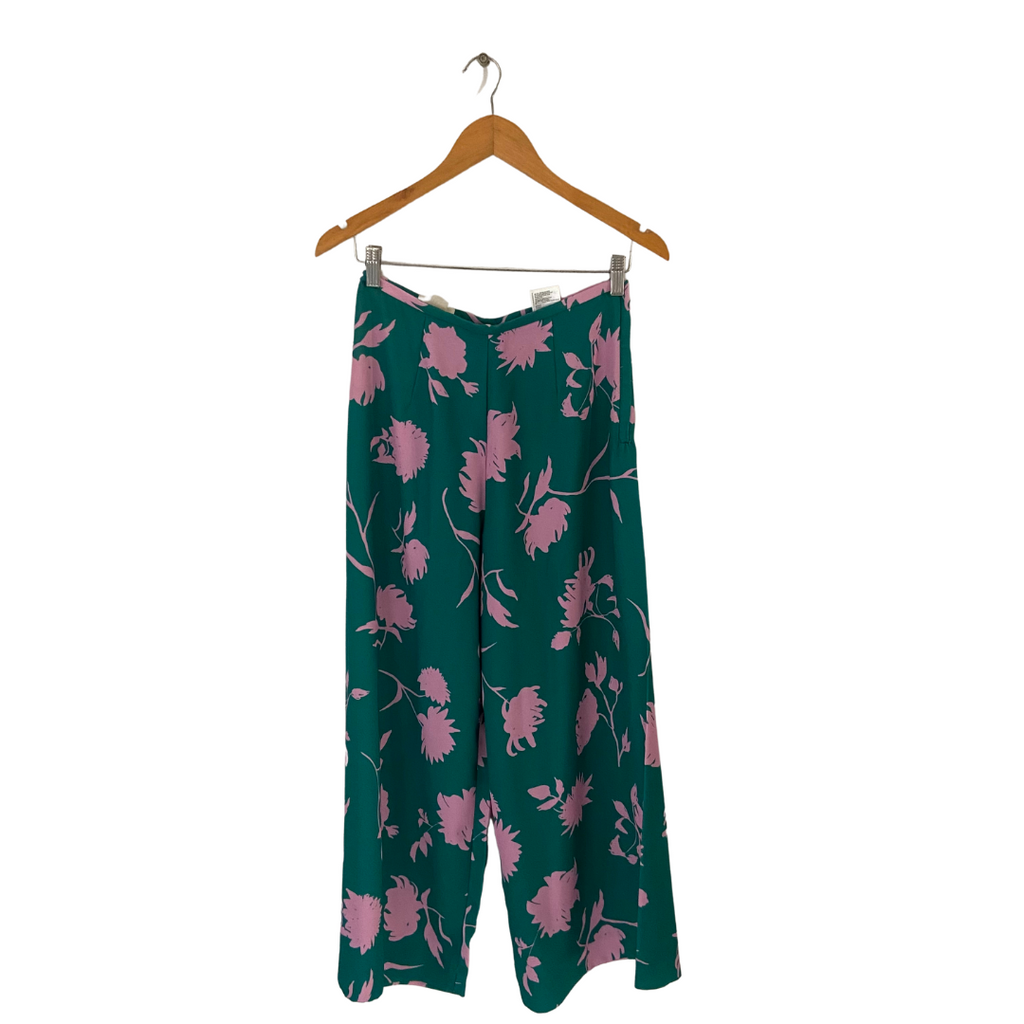 H&M Green and Pink Printed Pants | Gently Used |