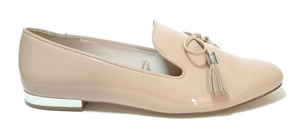 ZARA Nude Patent Loafers | Brand New |
