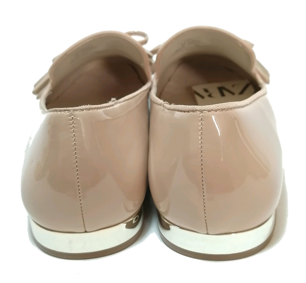 ZARA Nude Patent Loafers | Brand New |