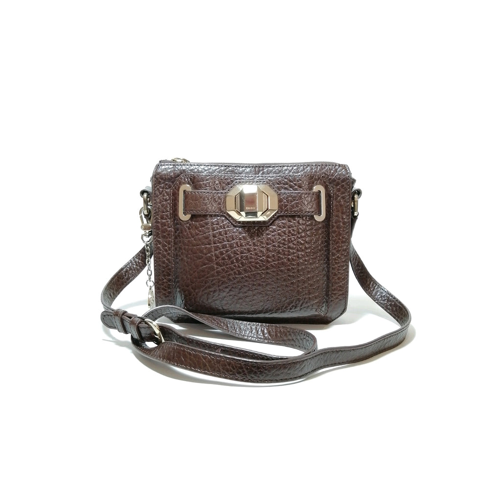DKNY Brown Leather Shoulder Bag 