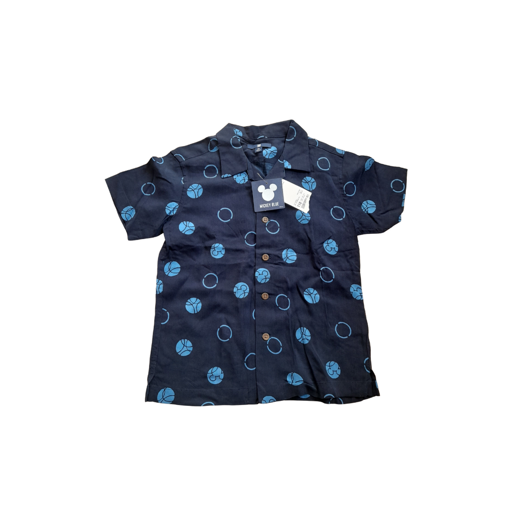Uniqlo Navy Blue Mickey Mouse Collared Shirt (5 Years) | Brand New |