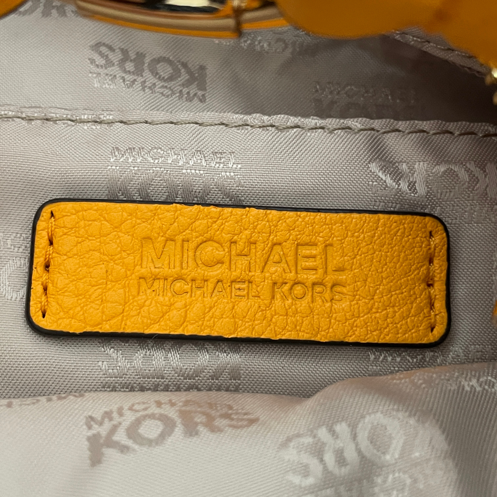 Michael Kors Leather Yellow 'Fulton' Hobo Bag | Brand New |
