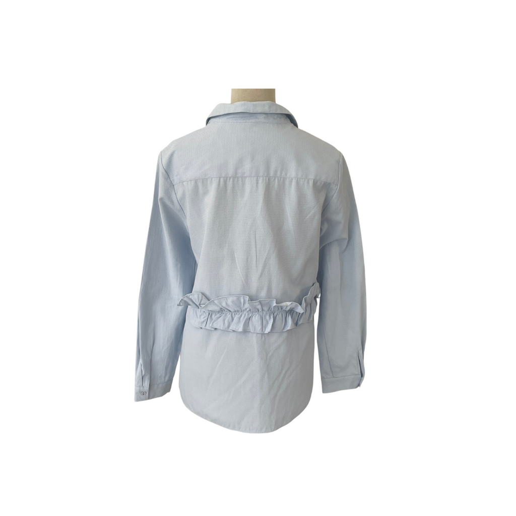 Riva Blue Textured Collared Shirt | Gently Used |