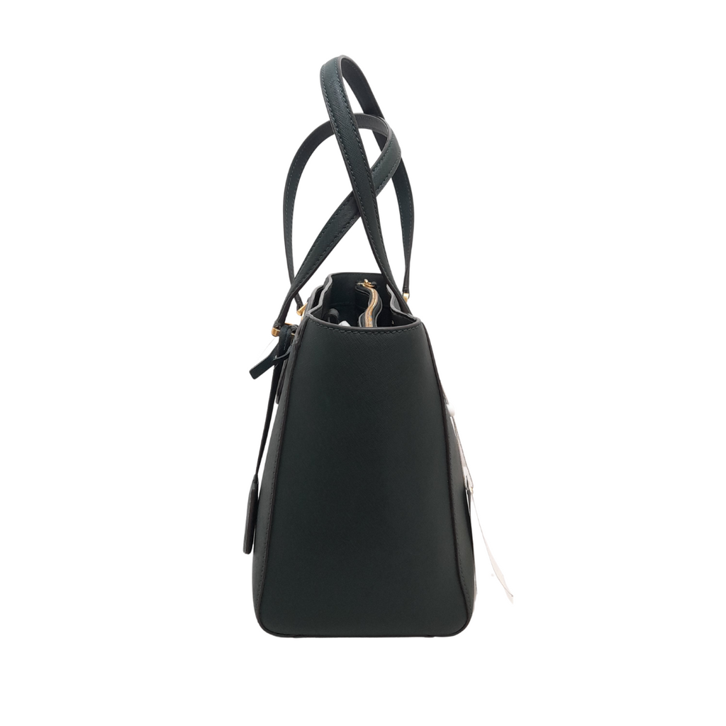 Tory Burch Forest Green 'Robinson' Small Leather Tote | Brand New |