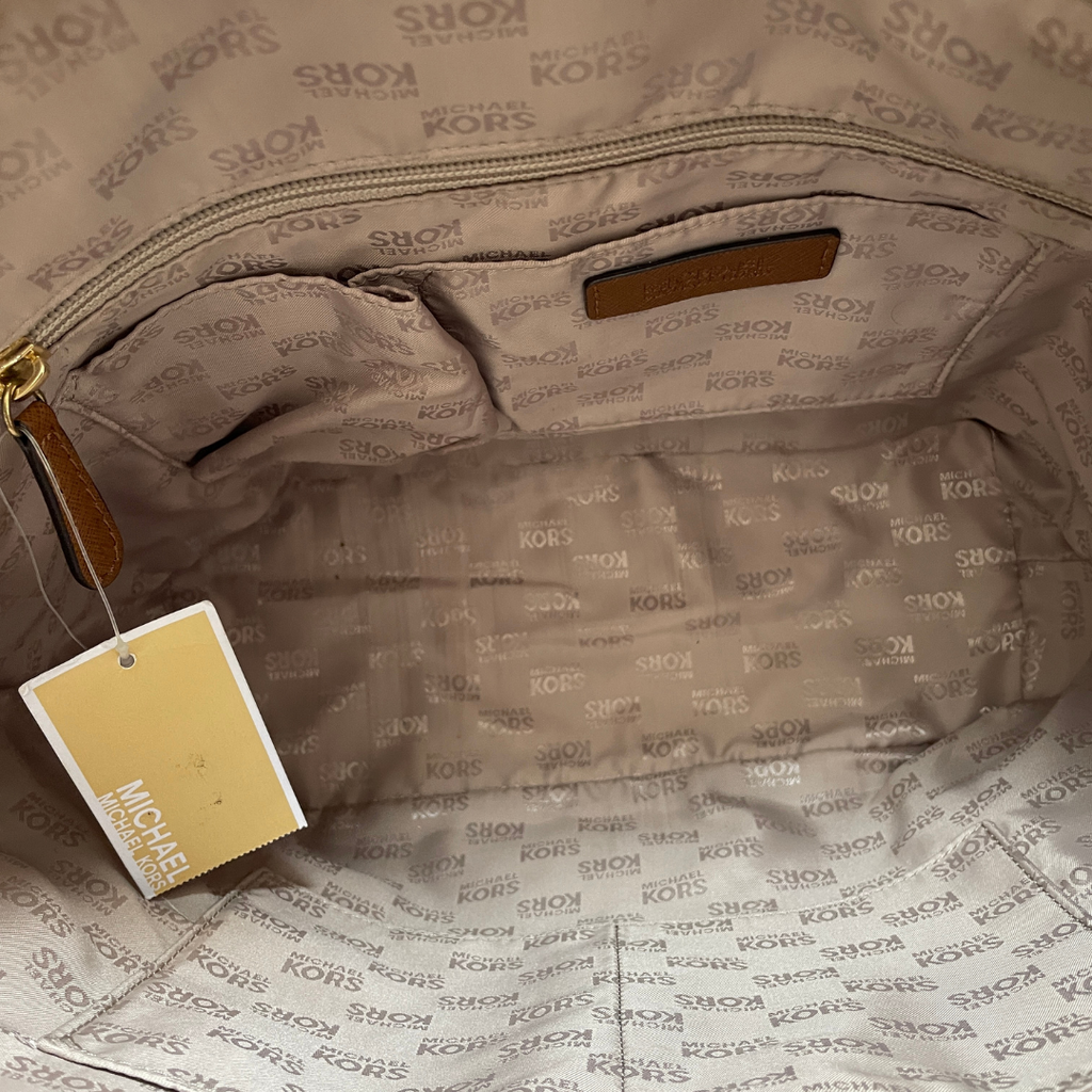 Michael Kors Brown Monogram Jet Set Tote Bag | Gently Used |