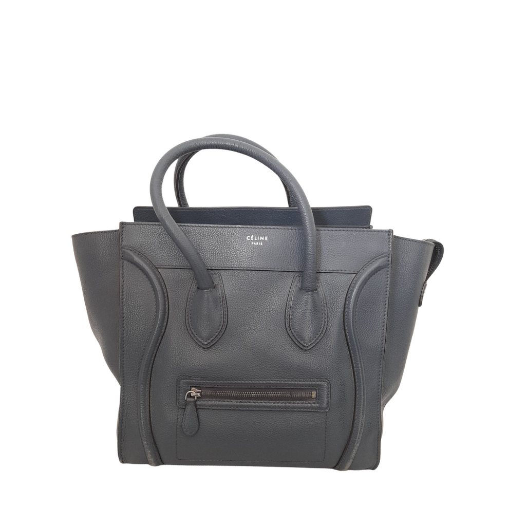 Celine Navy Luggage Leather Tote | Pre Loved |