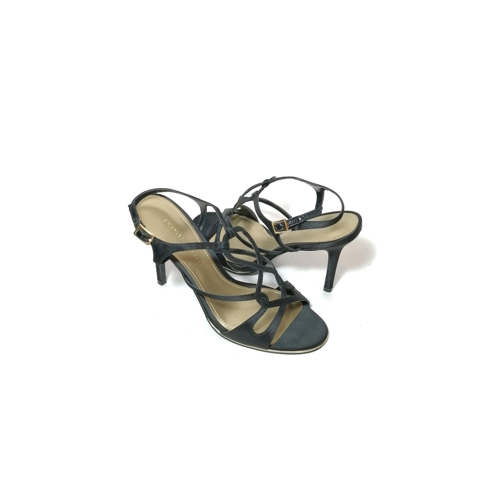 Charles & Keith Satin Black Strappy Heels | Gently Used | | Secret Stash