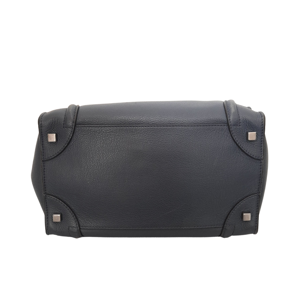 Celine Navy Luggage Leather Tote | Pre Loved |