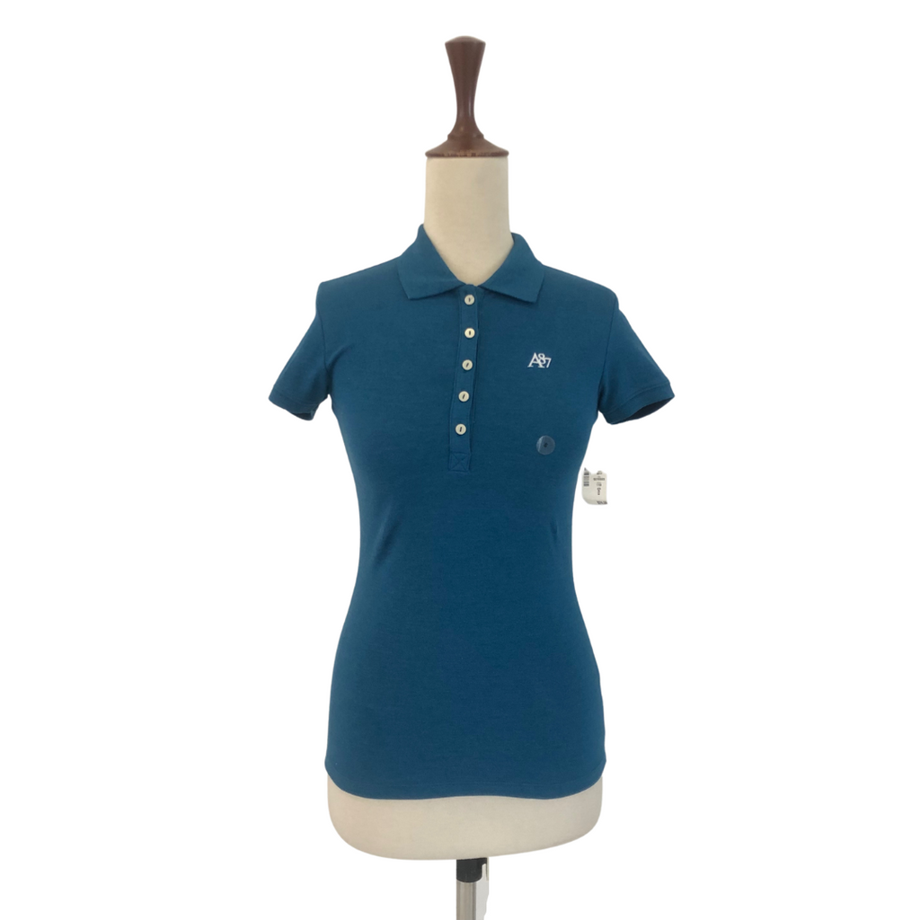 Aeropostale Blue Short-sleeve Polo Shirt | Brand New |