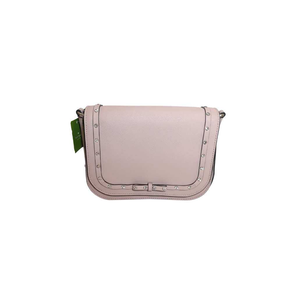 Kate Spade Light Pink Leather Large Carsen 'Laurel Way' Crossbody Bag | Brand New |