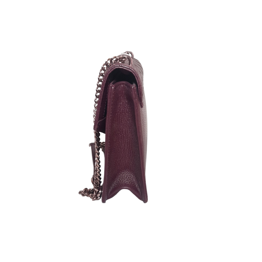 Ted Baker Burgundy Pebbled Leather Shoulder Bag | Brand New |