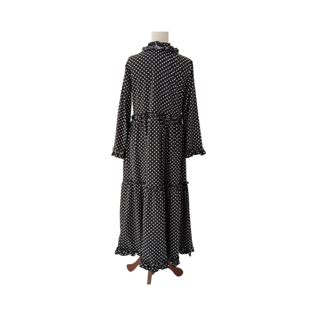 RIVA Black and White Polka Dot Maxi Dress | Gently Used |