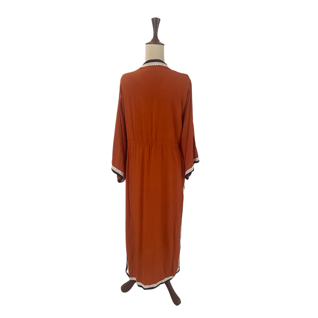 Ayesha F. Hashwani Rust Embroidered Tunic | Gently Used |