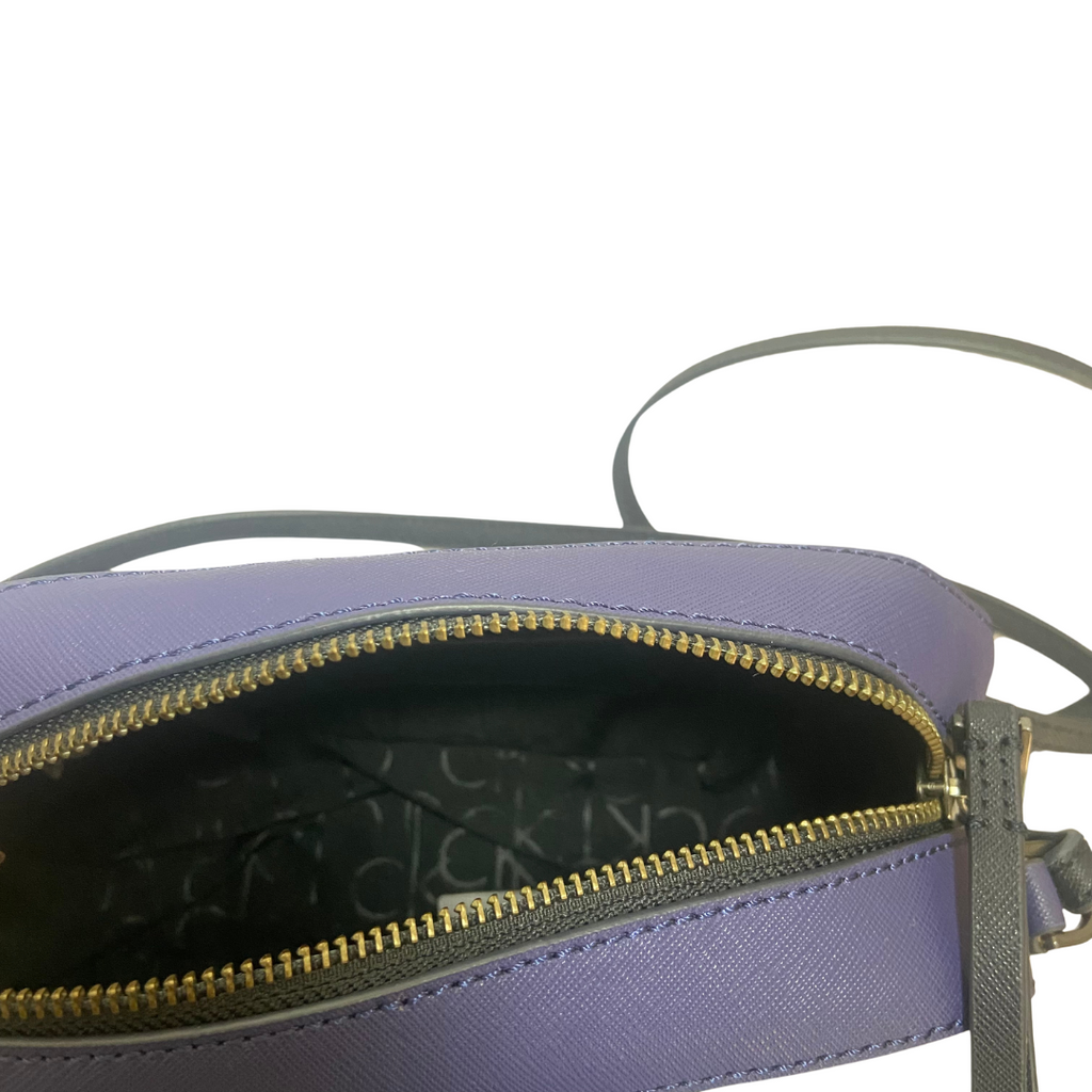 Calvin Klein Blue Leather Studded Camera Bag | Brand New |