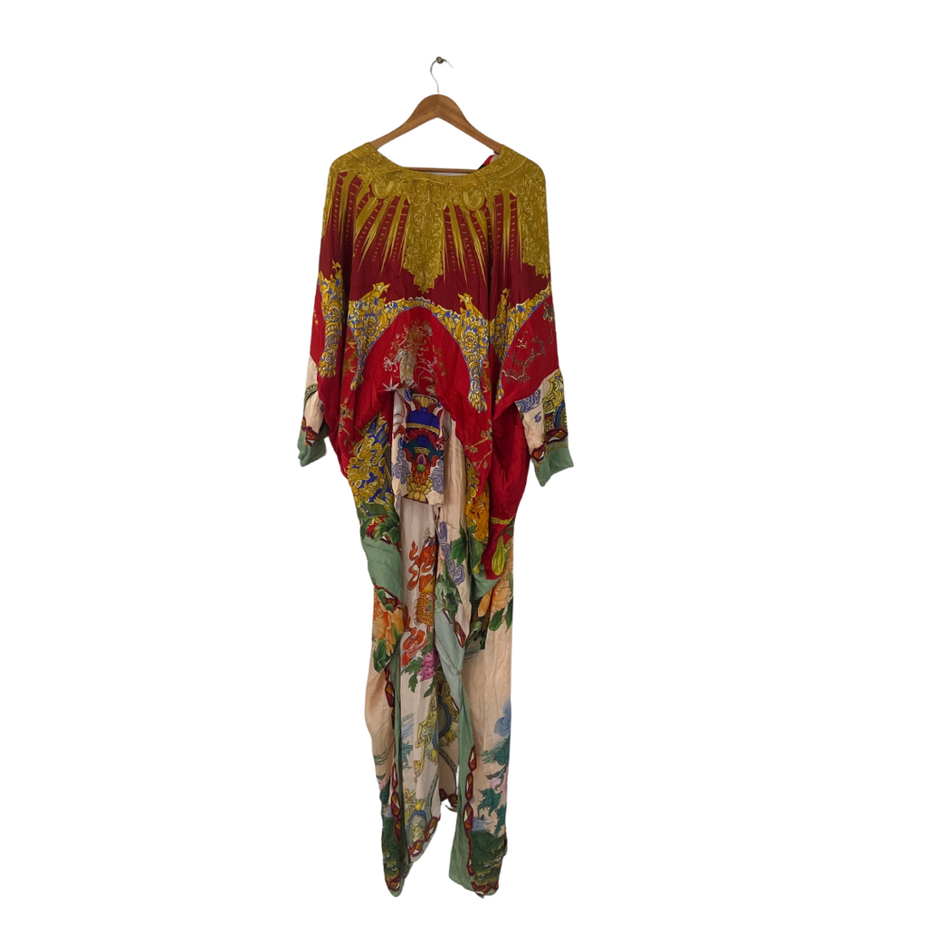 Sana Safinaz Red Print Silk Kaftan | Brand New |