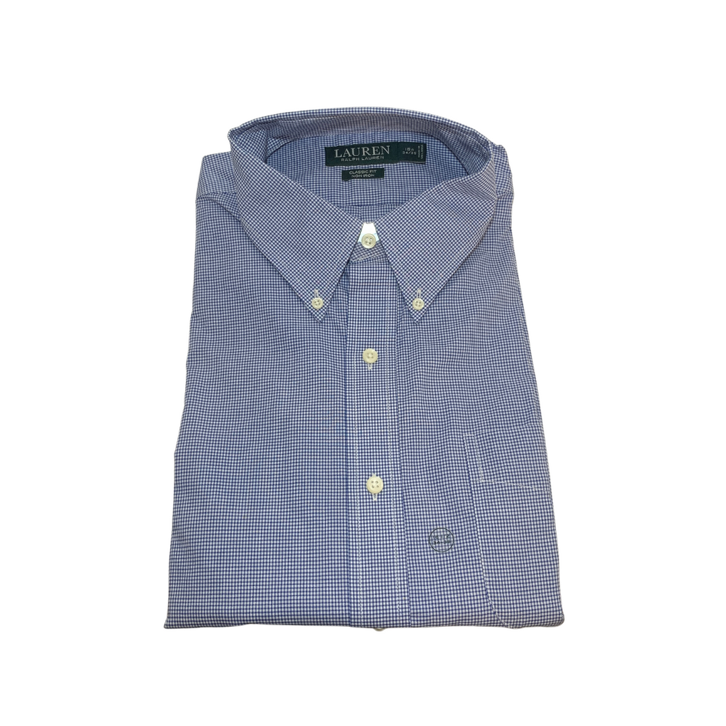 Ralph Lauren Men's Blue Checked Collared Shirt | Brand New |