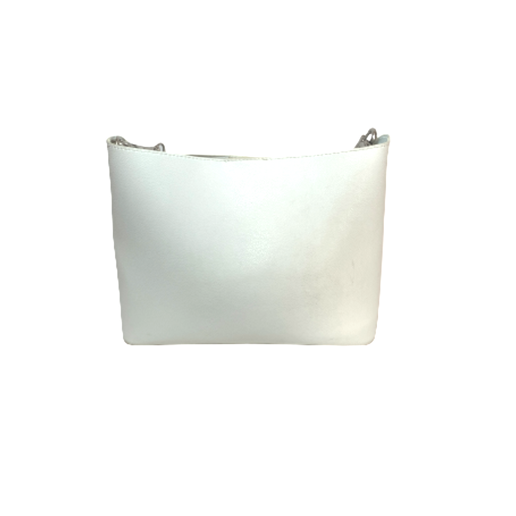 Charles & Keith White Silver Chain Shoulder Bag | Gently Used |