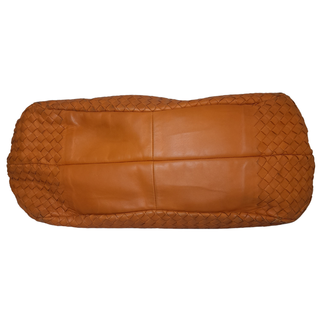 Bottega Veneta Orange Leather Interciato Shoulder Bag | Pre Loved |