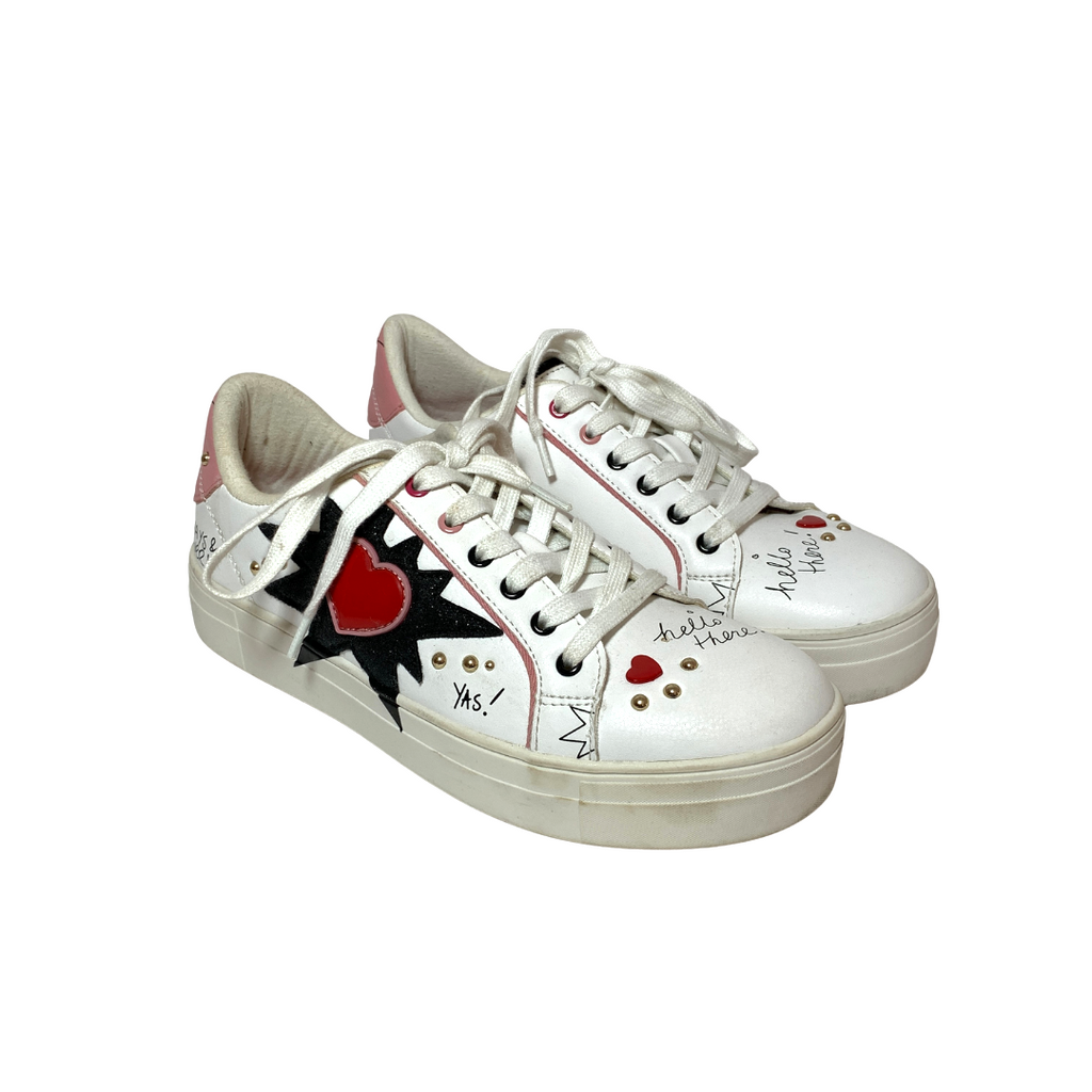 ALDO Graffiti White Sneakers | Pre Loved |