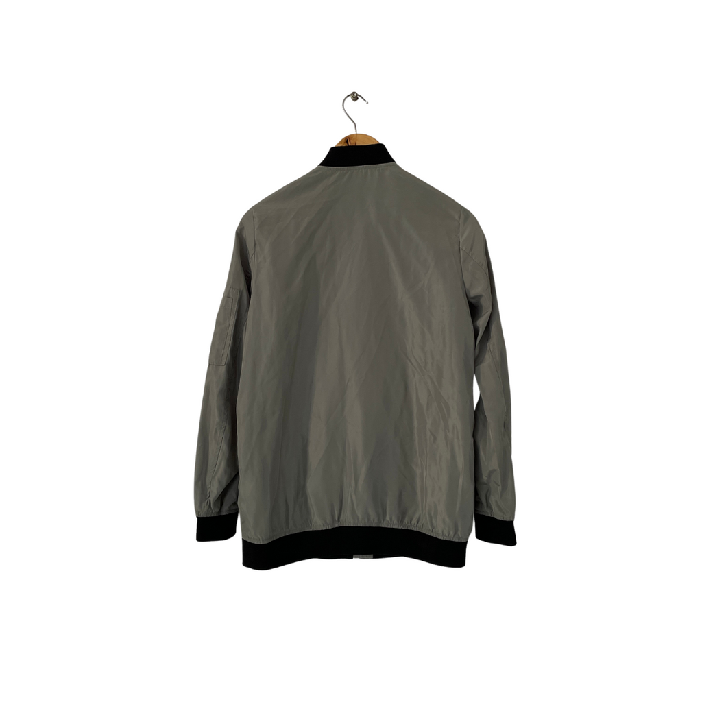 Forever 21 Grey-Green and Black Bomber Jacket | Gently Used |