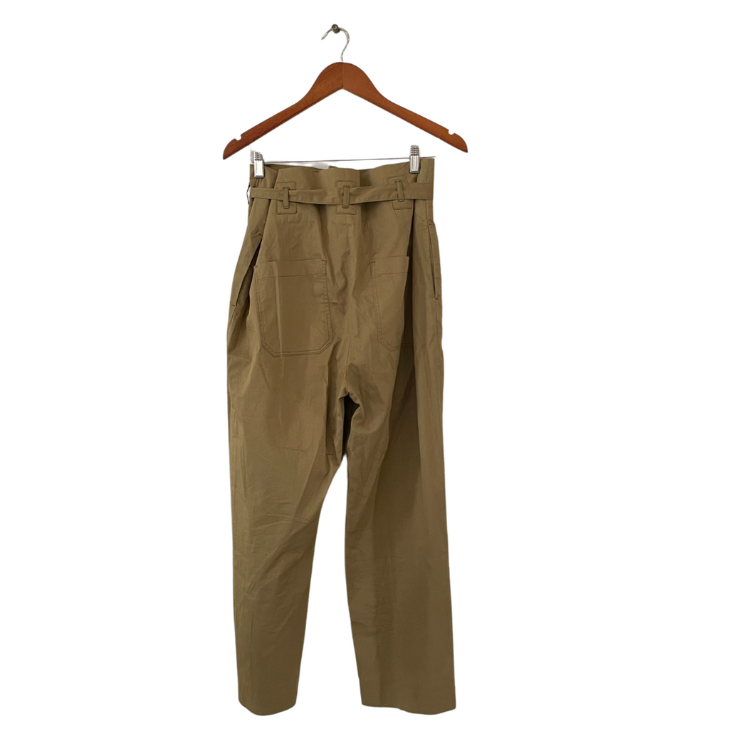 ZARA High-Rise Olive Waist-Tie Pants | Gently Used |