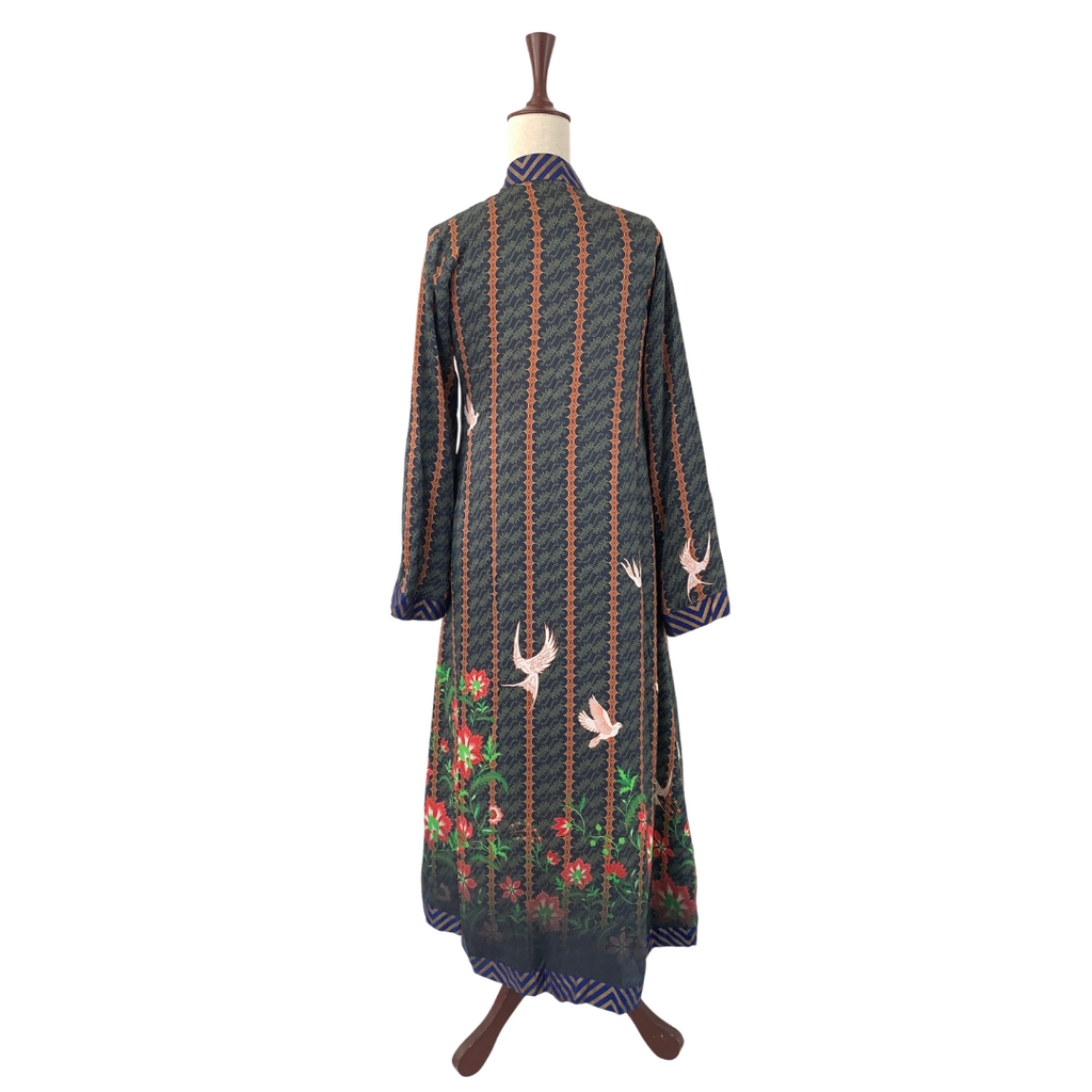 Sania Maskatiya Printed Silk Long Jacket | Gently Used |