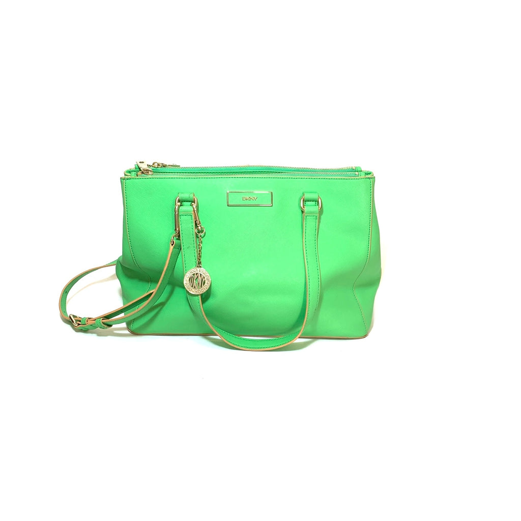 DKNY Green Leather Large Bag | Pre Loved |