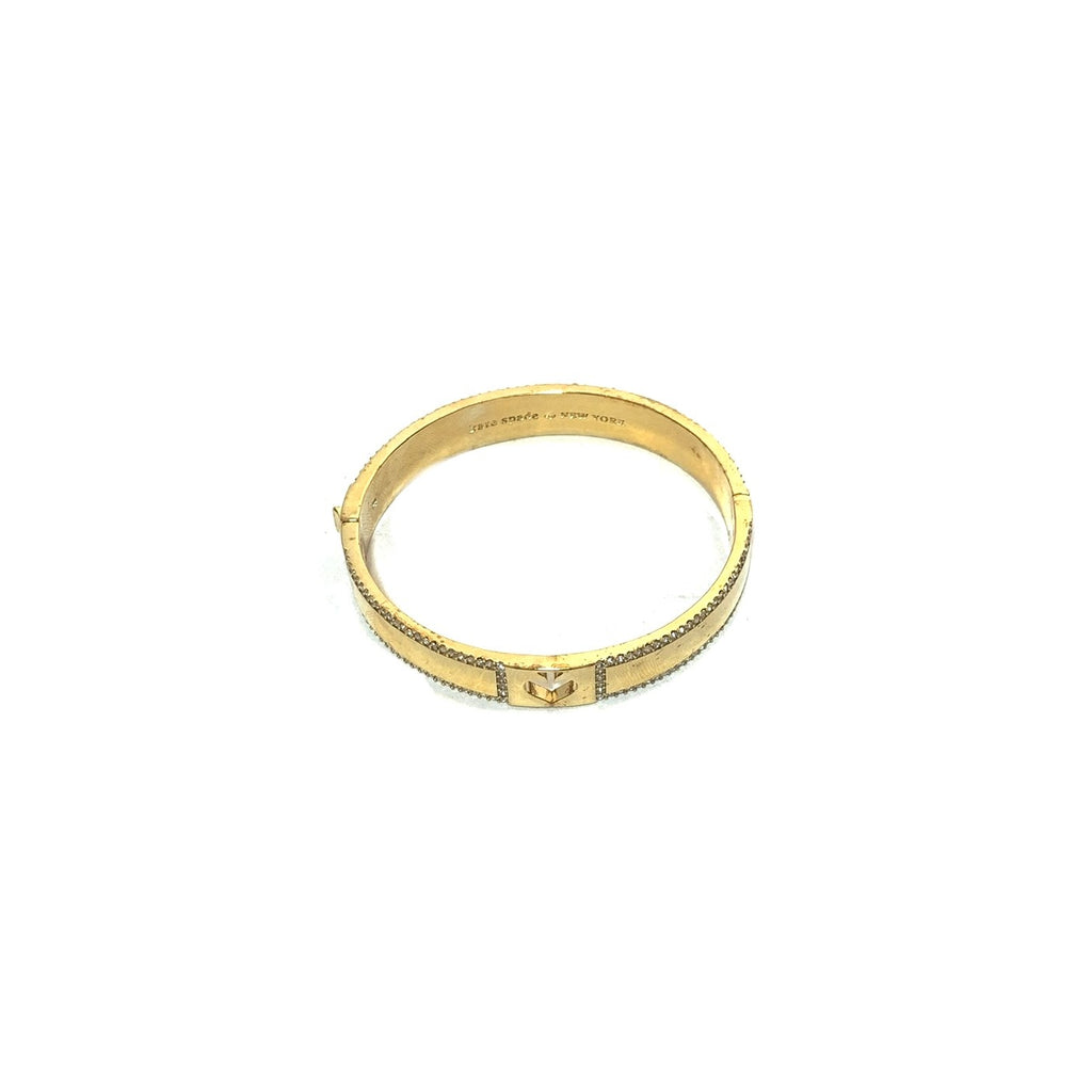 Kate Spade Gold Rhinestone Spade Ceramic Bracelet | Gently Used |