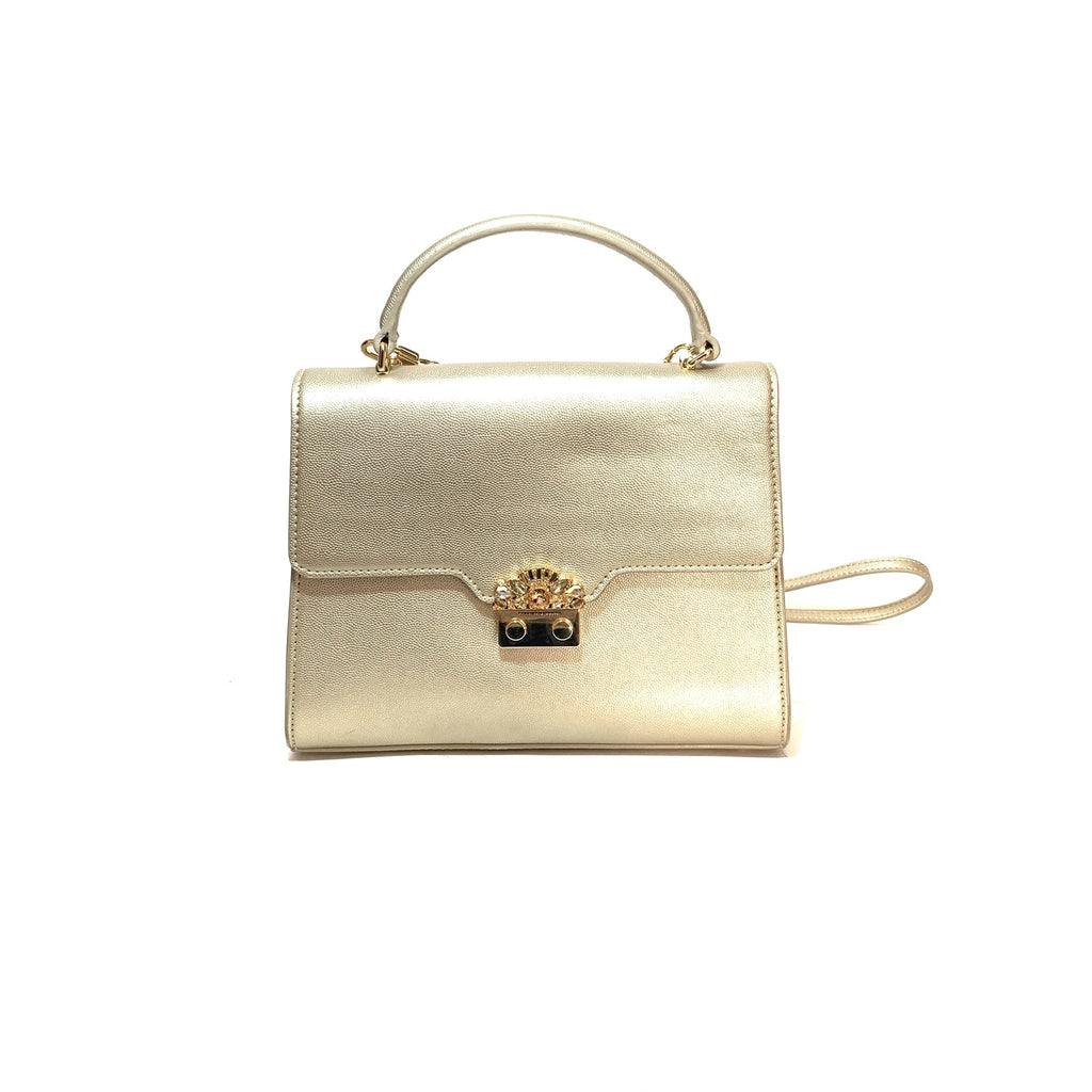Charles and Keith Gold Rhinestone Satchel | Like New |