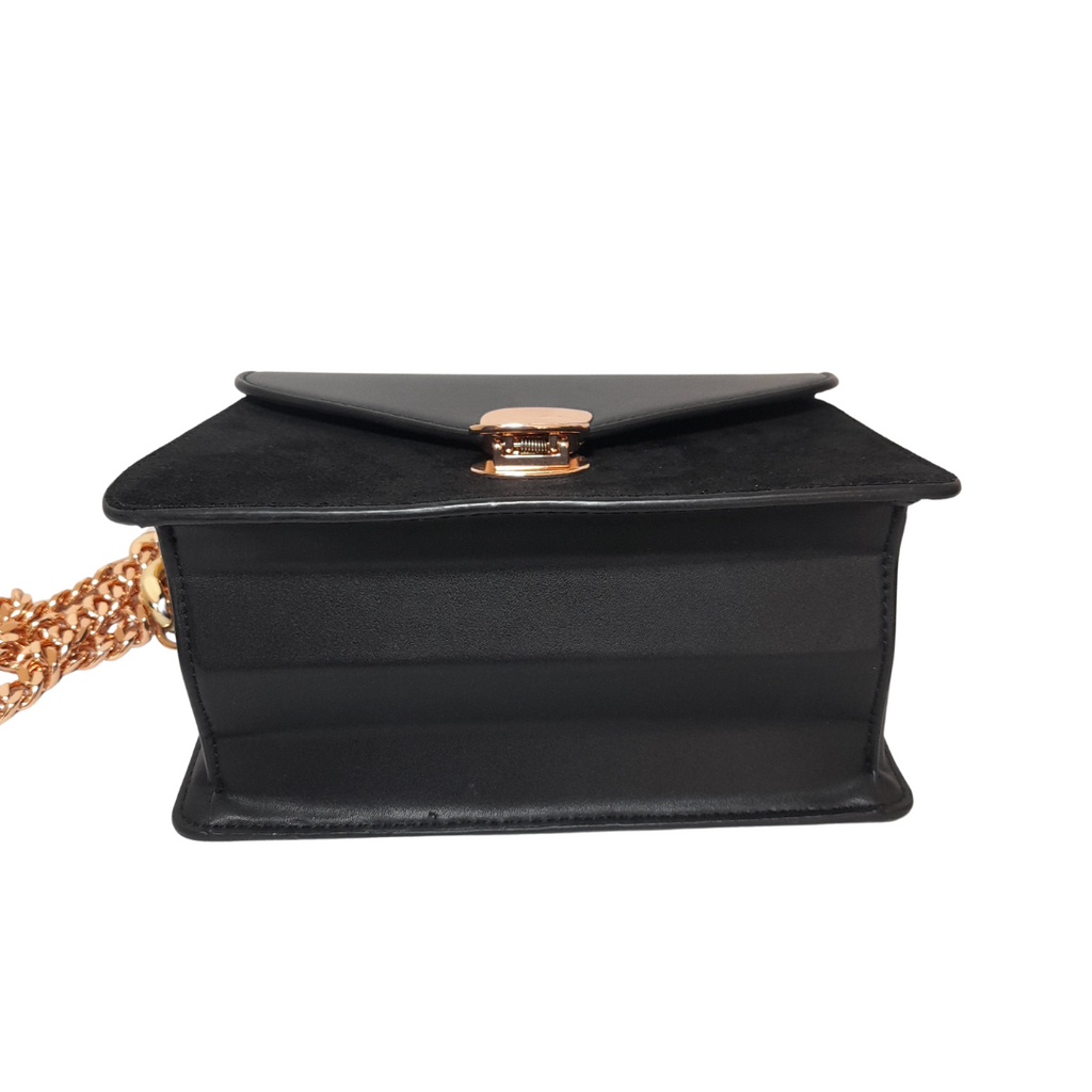 Charles & Keith Black Convertible Chain Strap Bag | Pre Loved |