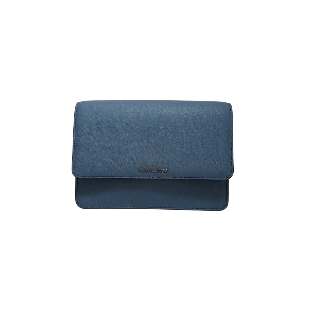 Michael Kors Blue Leather Crossbody Bag | Gently Used |