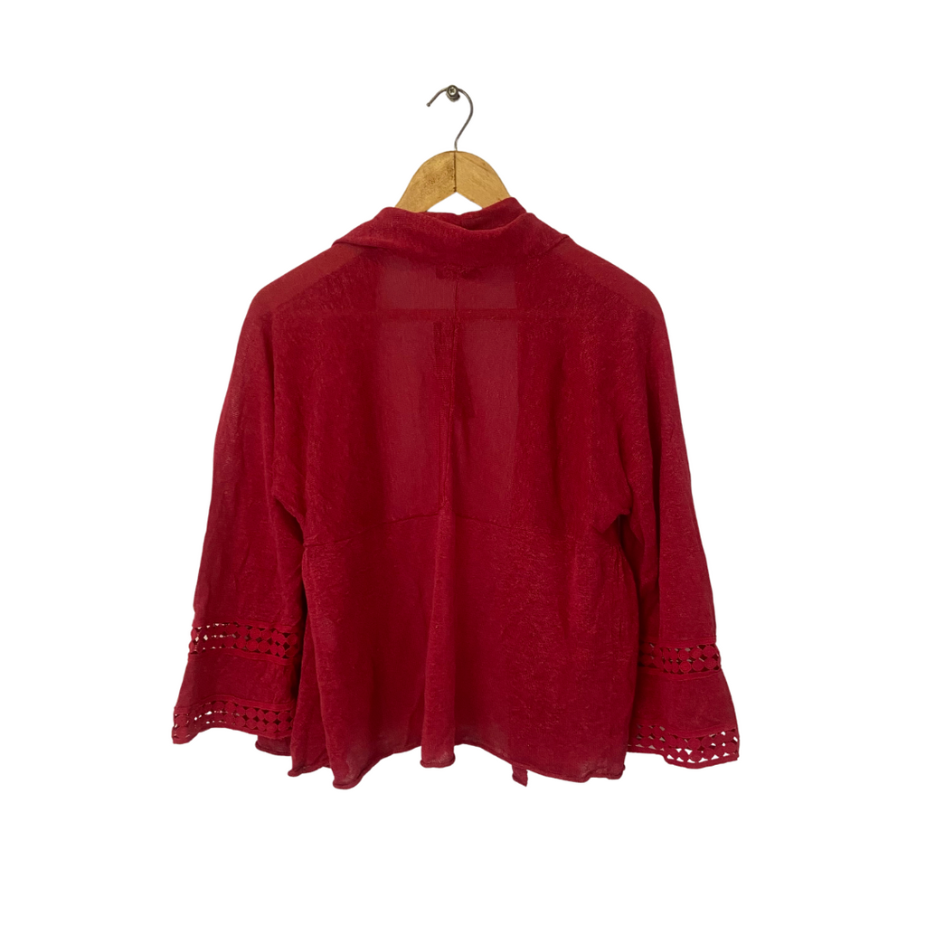 Principles Red Knit Open-front Shrug | Brand New |