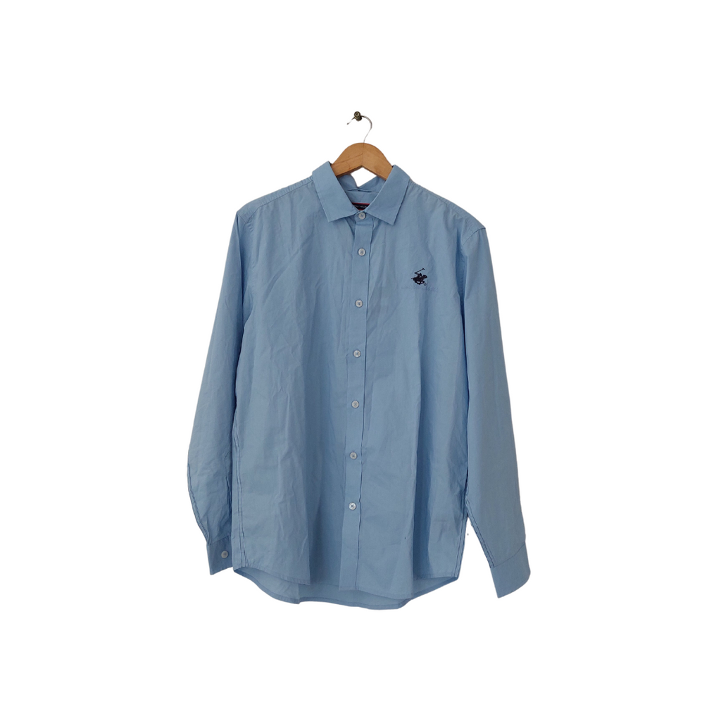 Beverly Hills Polo Club Men's Light Blue Collared Shirt | Brand New |