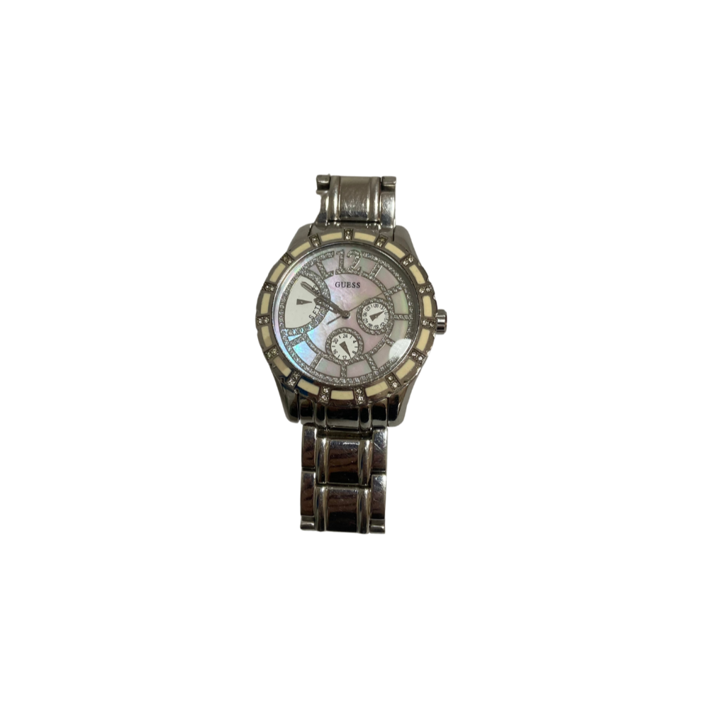 Guess Silver Chronograph Holographic Dial Watch | Gently Used |