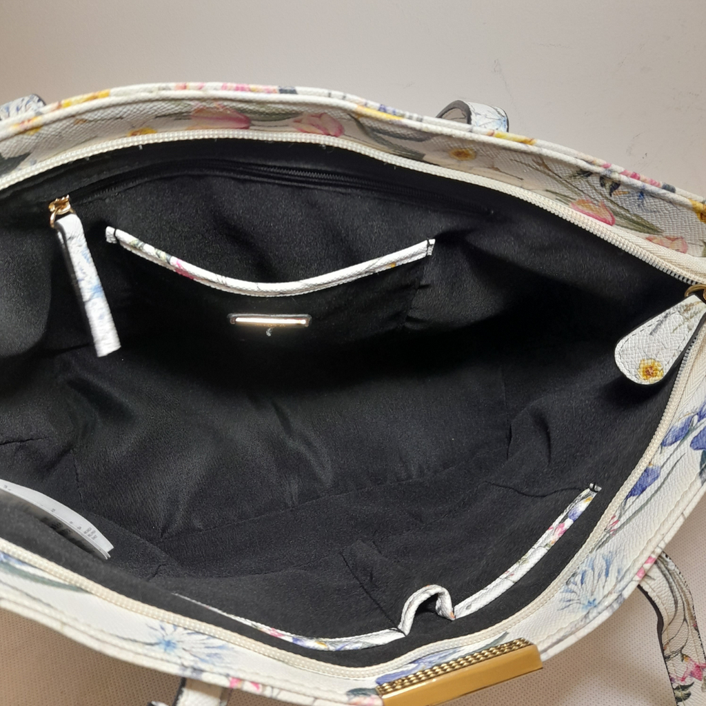 ALDO White Floral Printed Shoulder Bag | Gently Used |