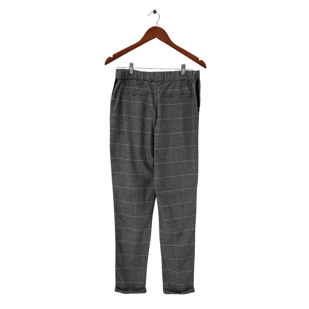 Dex Grey Checked Elastic-Waist Pants | Gently Used |