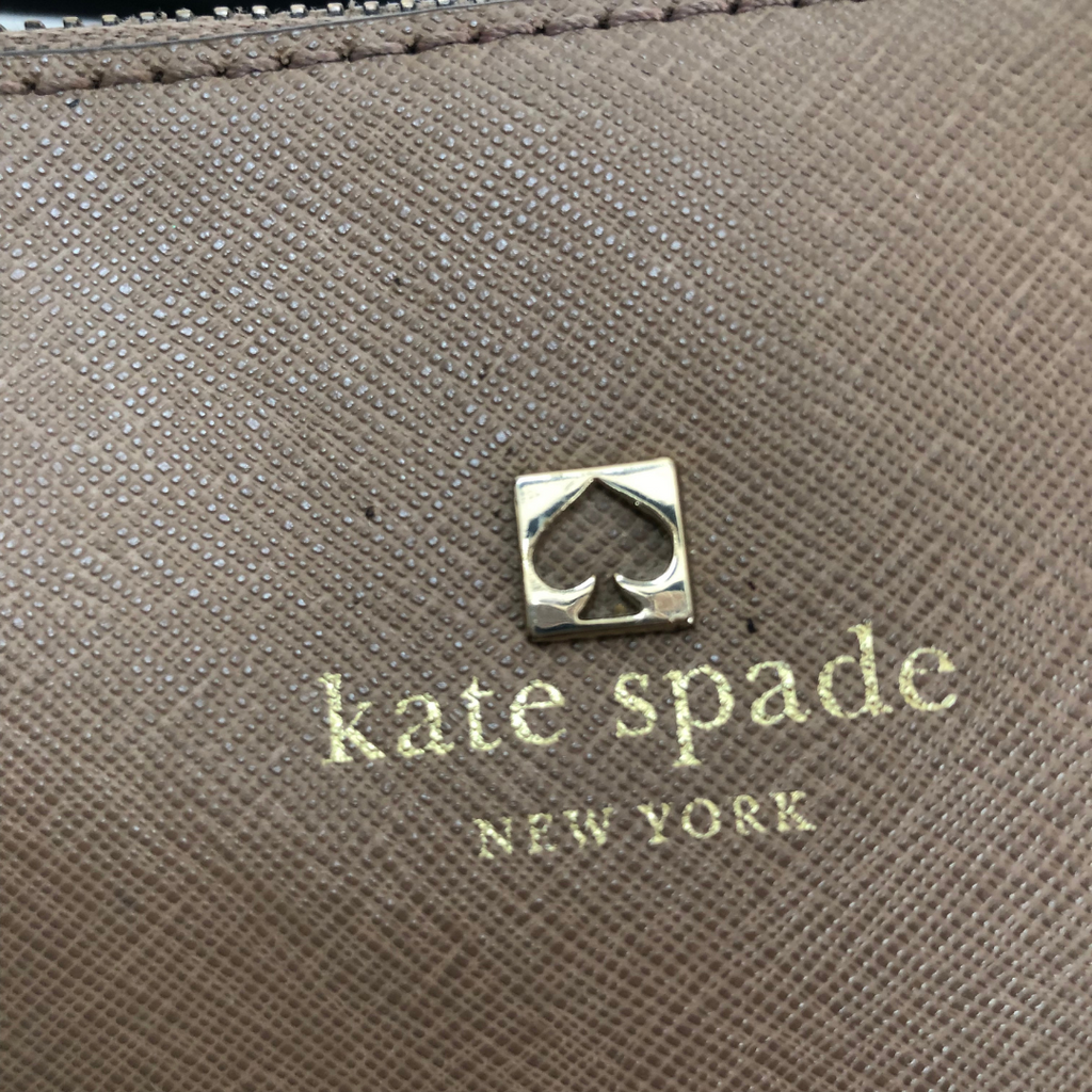Kate Spade Taupe & Black Leather Satchel | Pre Loved |