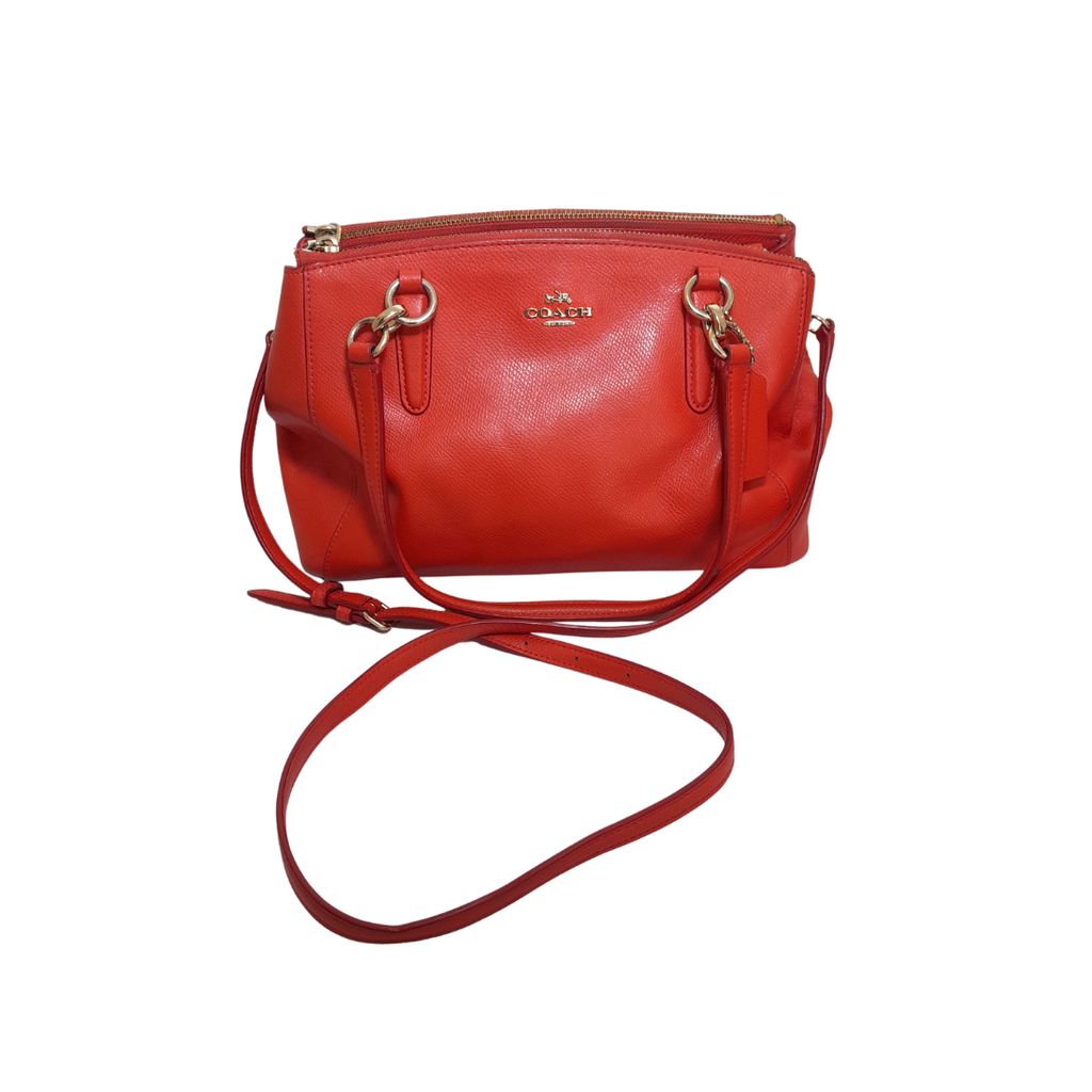 Coach Orange Leather 'Christie' Satchel | Pre Loved |