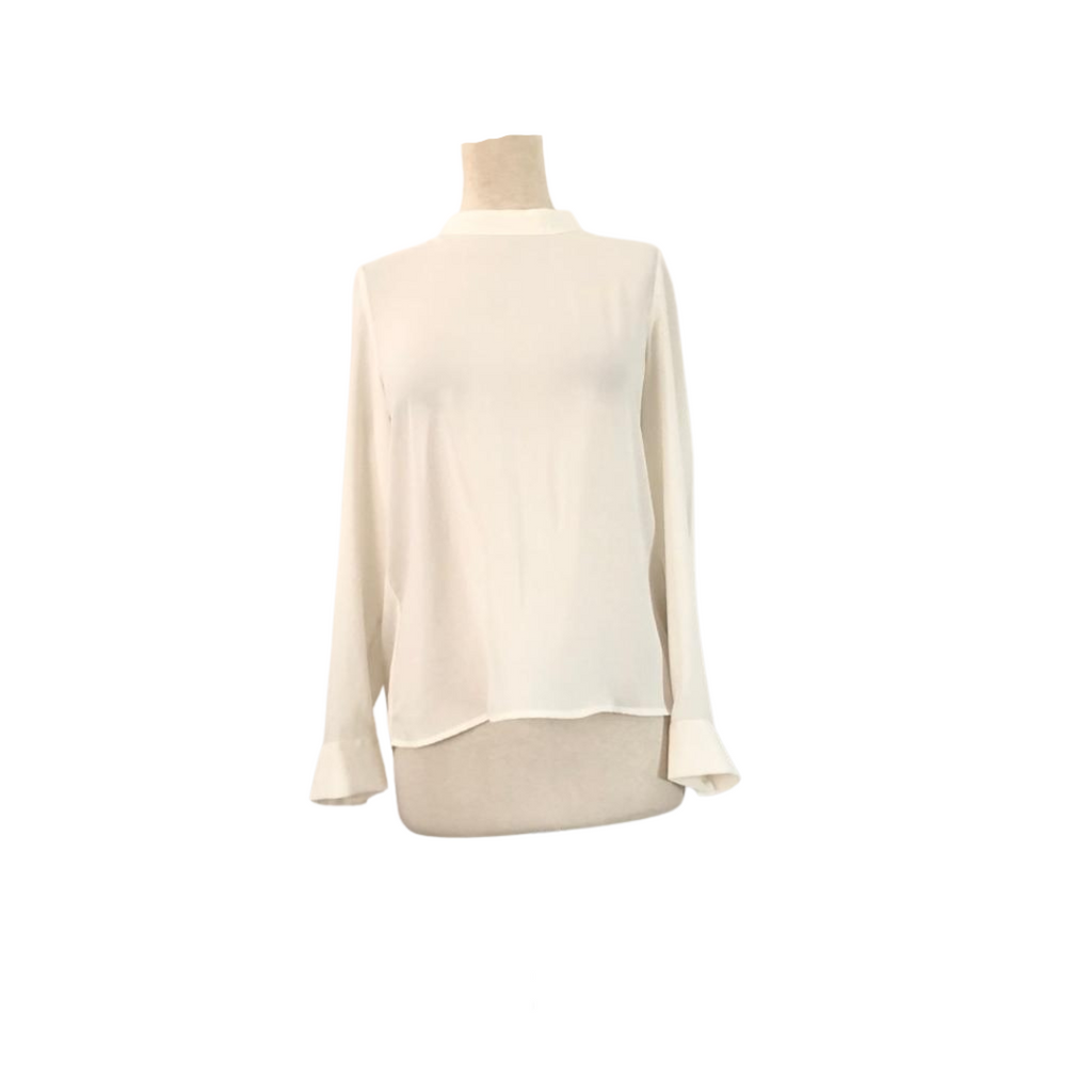 Forever 21 White High-neck Blouse | Gently Used |