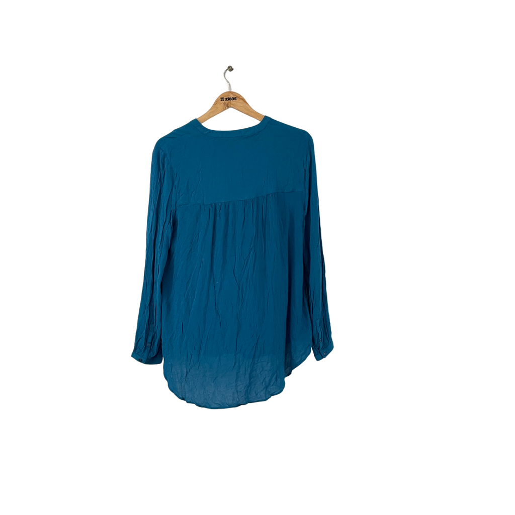 Splash Blue Long Sleeve Blouse | Brand New |