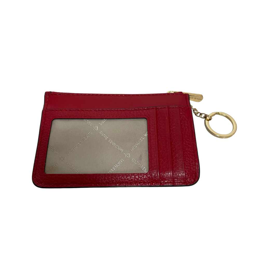 Michael Kors Red Leather Slim Card Wallet | Gently Used |