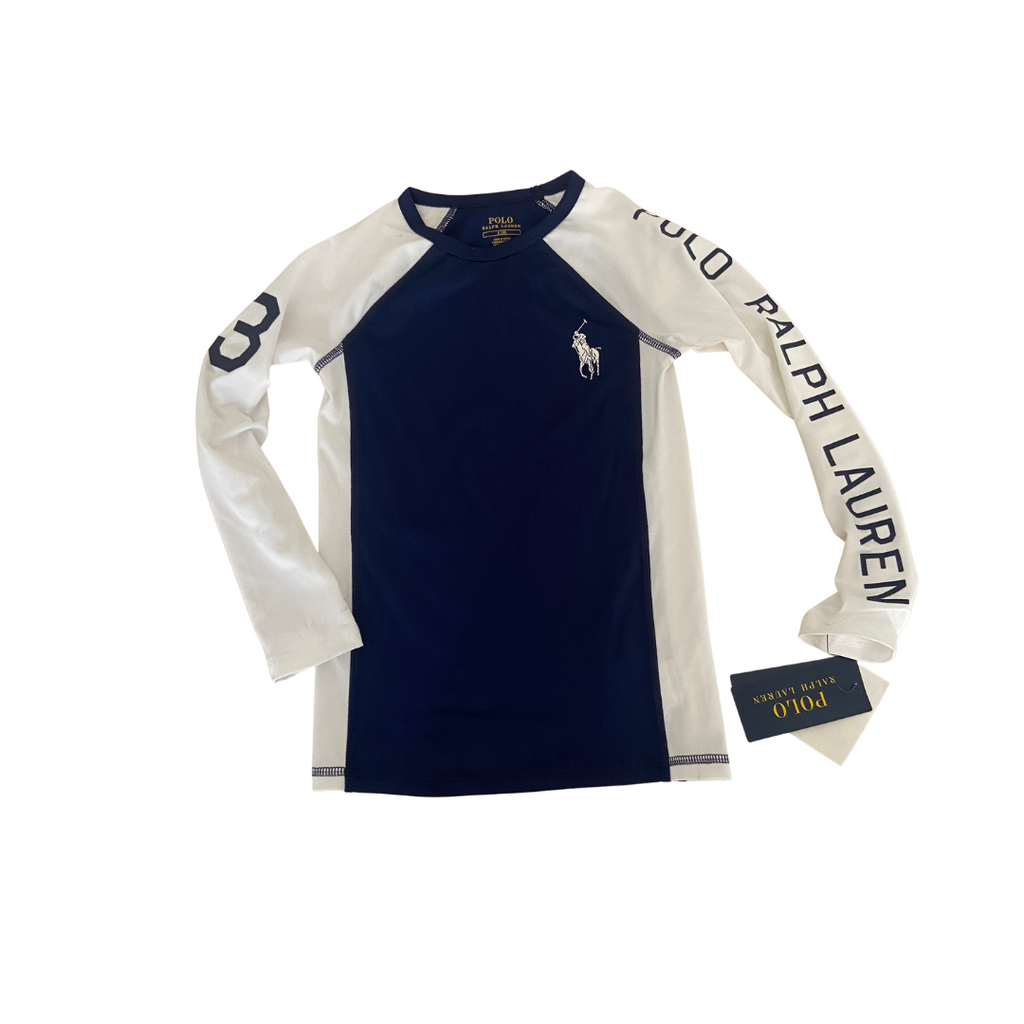 Ralph Lauren Navy and White UV Protection Shirt | Brand New |