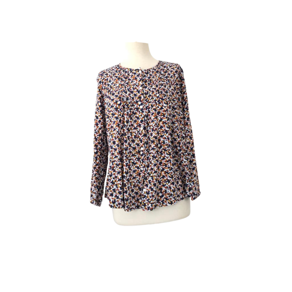 Old Navy Floral Printed Pleated Blouse | Gently Used |