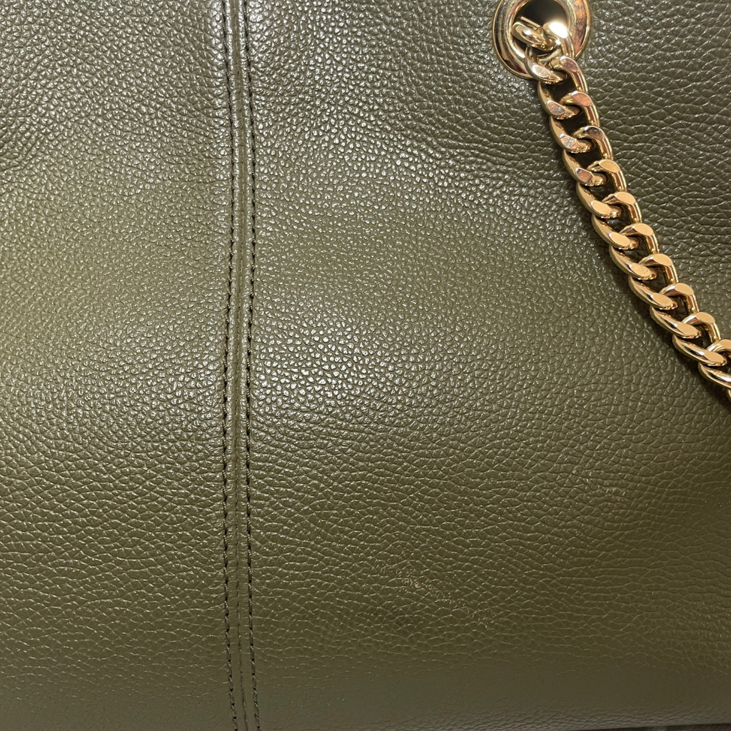 Michael Kors Army Green Leather Shoulder Bag | Pre Loved |